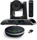 TONGVEO 4K Conference Room Camera System, AI Auto-Tracking PTZ Camera 5X Digital Zoom with Wireless Bluetooth Speakerphone Set USB 124-Degree Wide-Angle for Zoom Skype Teams OBS and more