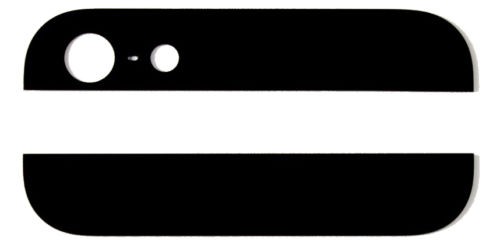 Back Cover Case Up and Down Edge Glass Replacement for Apple iPhone 5S Black