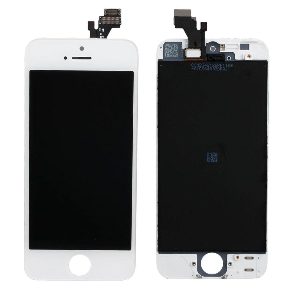 LCD Display Screen Touch Digitizer Glass Assembly for iPhone 5 White