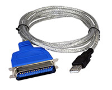 Xtech - Parallel Cable - 1.8 m - 4 pin  XTC-318 USB Type A - 25 pin D-Sub (DB-25)
