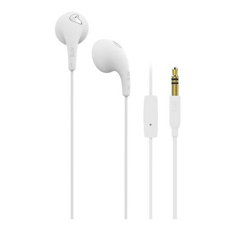 iLuv BBGUMTALKS White Ear Bud BBGUM with Mic and Remote M Mobile